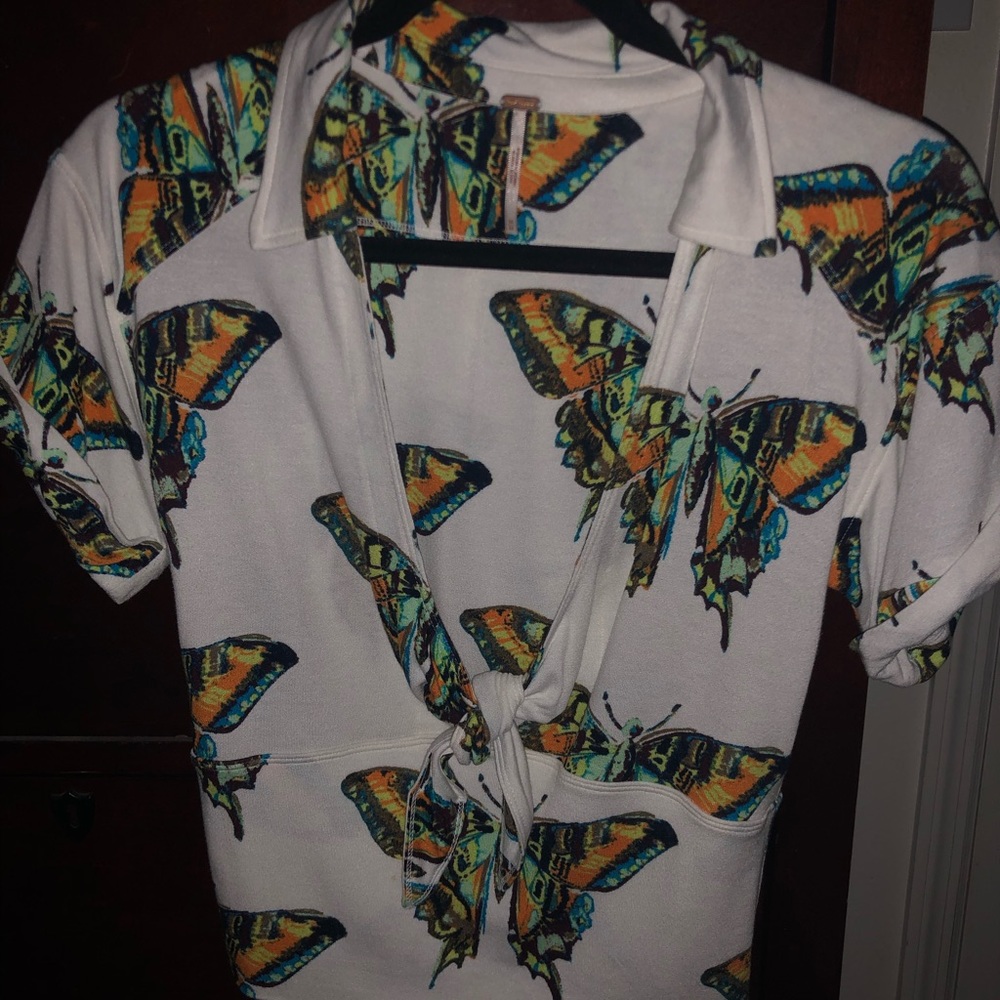 Free people write & butterfly top